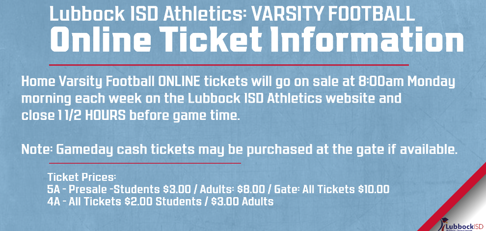 PURCHASE HOME VARSITY FOOTBALL TICKETS